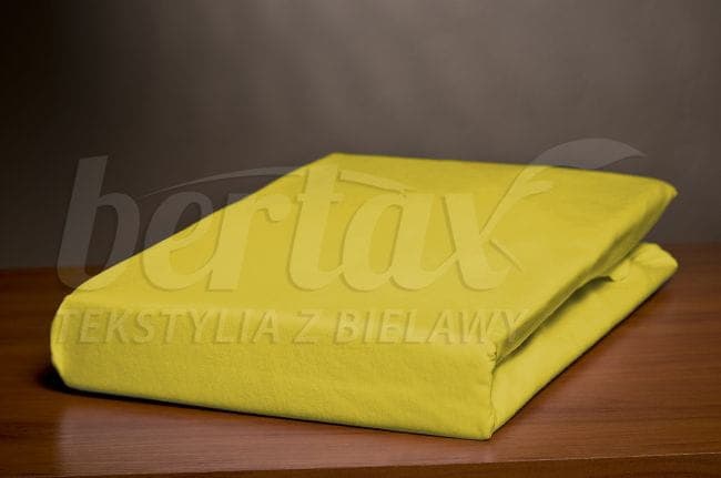 Prześcieradło Bawełniane Na Gumkę ŻÓŁTE 140/160x200 - zdjęcie 1