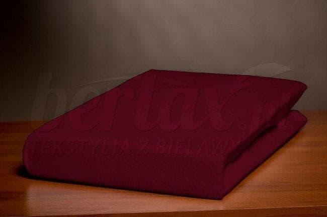 Prześcieradło Z Satyny Na Gumkę BORDOWE 180x200