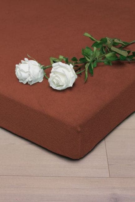 Prześcieradło Frotte z Gumką Brąz (9) 120x200 - zdjęcie 1