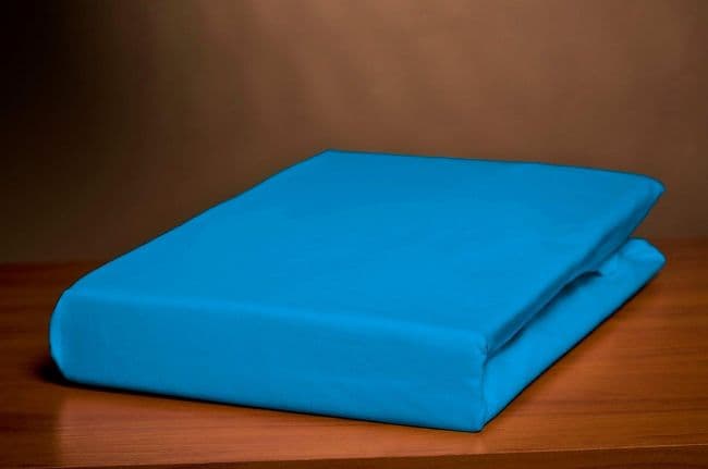 Prześcieradło Z Satyny TURKUSOWE 220x200 - zdjęcie 1