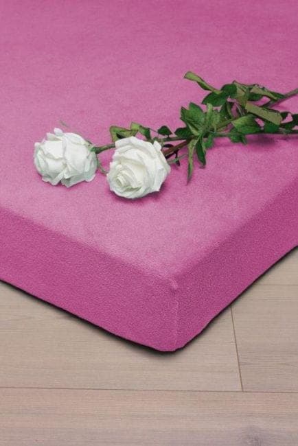 Prześcieradło Frotte z Gumką RÓŻOWE 220x200 - zdjęcie 1