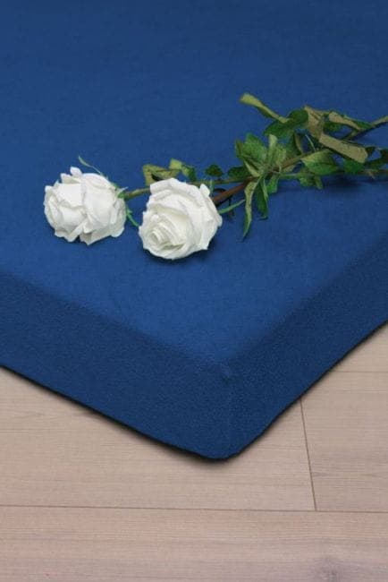 Prześcieradło Jersey z Gumką CIEMNO NIEBIESKIE (29) 90x200 - zdjęcie 1