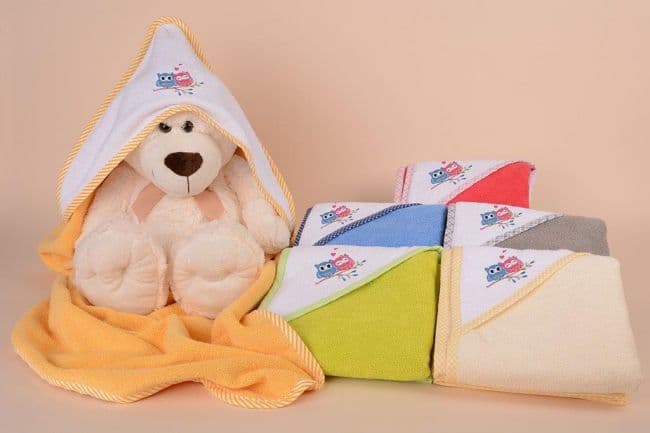 Ręcznik Dziecięcy Frotte z Kapturkiem Zakochane Sowy - zdjęcie 1