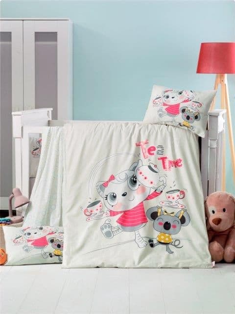 Ekskluzywna Pościel Dziecięca TEA TIME 100x135 - zdjęcie 1