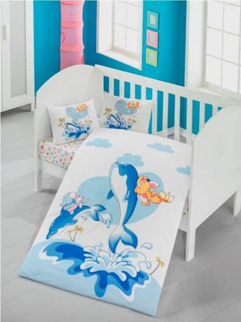 Ekskluzywna Pościel Dziecięca OCEAN 100x135 - zdjęcie 1