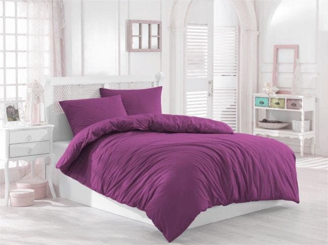 Prześcieradło Z Flaneli ŚLIWKOWE 240x220