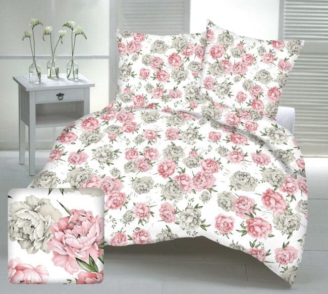 Pościel Kora 1156 Biel 220x200 - zdjęcie 1