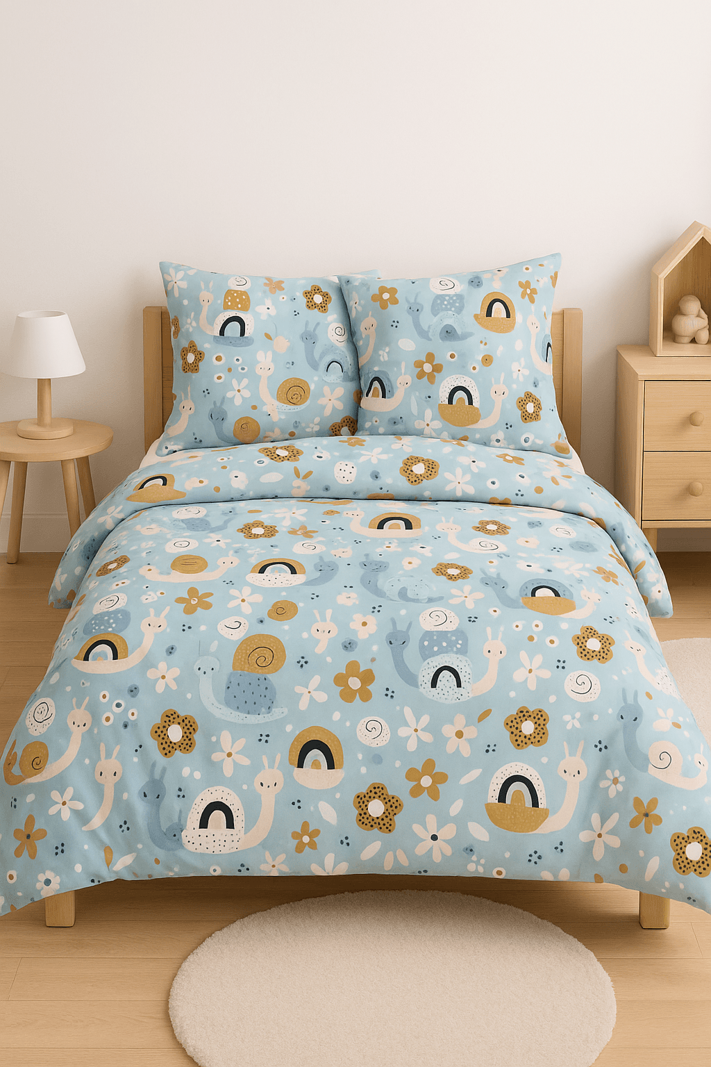 Pościel Bawełniana Deluxe Ślimaczki 160x200