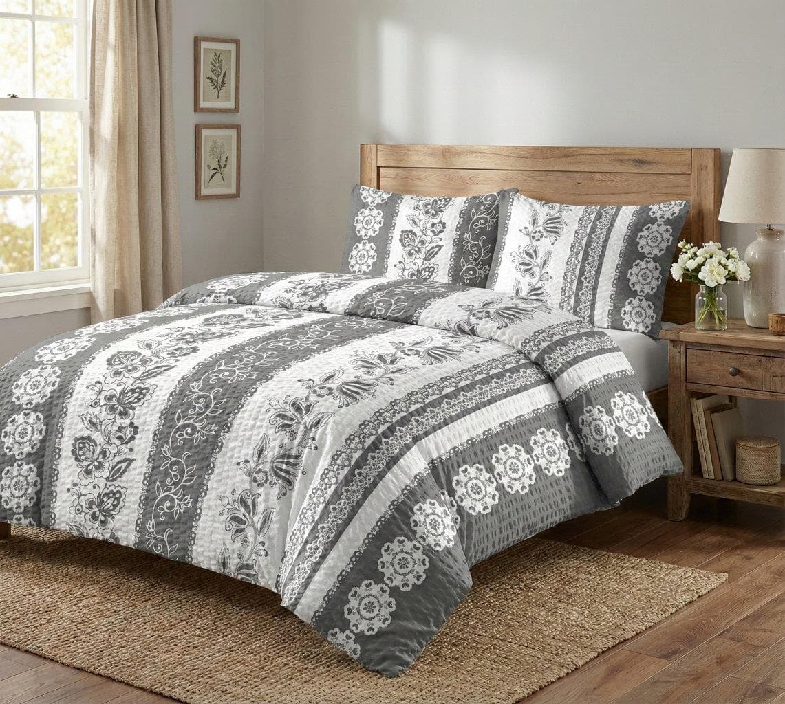 Pościel Kora 1041 Szara 220x200