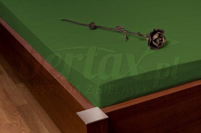 Prześcieradło Z Flaneli Na Gumkę BUTELKOWA ZIELEŃ 180x200 - zdjęcie 2