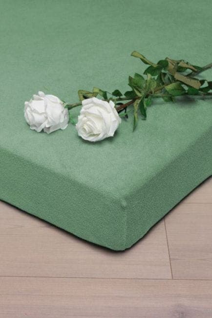 Prześcieradło Frotte z Gumką Oliwka (34) 160x200 - zdjęcie 1