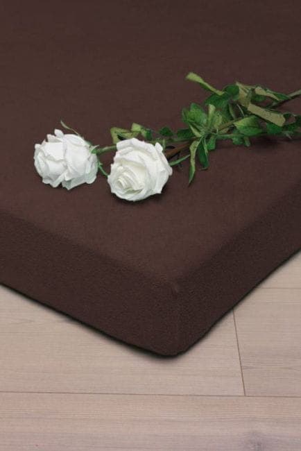 Prześcieradło Frotte z Gumką Ciemny Brąz (45) 160x200 - zdjęcie 1