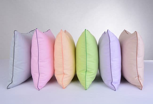 Poduszka 40x40 bawełna/granulat silikonowy + satynowa poszewka z wypustką 40x40cm - zdjęcie 2