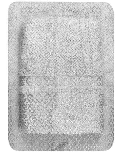 Ręczniki Bamboo Komplet 2 sztuk (50x100+70x140) Paris Srebrny - zdjęcie 1