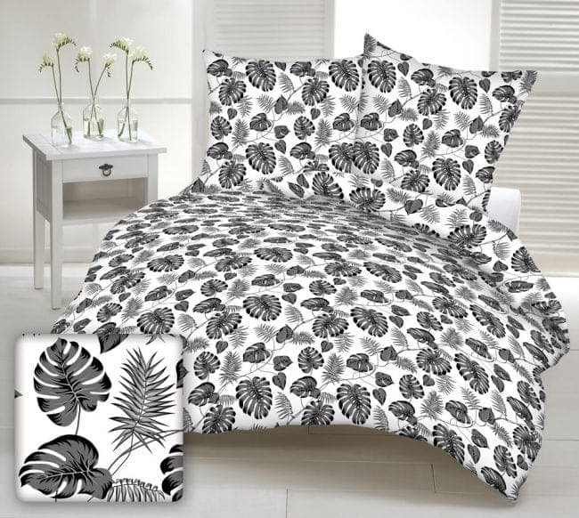 Pościel Kora SZARA MONSTERA 180x200 - zdjęcie 1