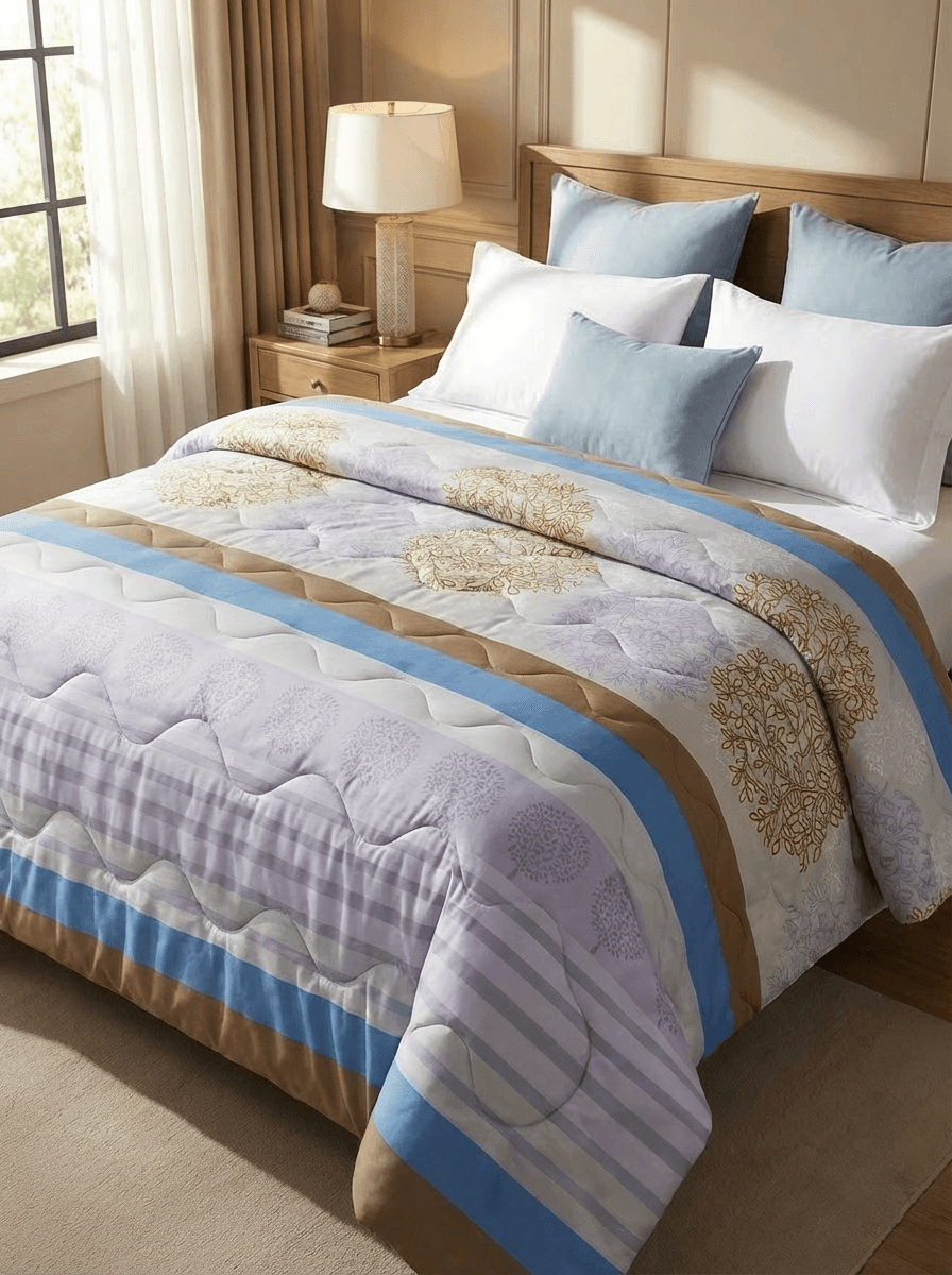 Kołdra 140x200 Letnia WRZOSOWY SEN policotton/ poliester silikonowany - zdjęcie 1